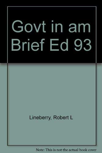 Stock image for Government in America: People, Politics, and Policy, Brief Edition for sale by BookDepart