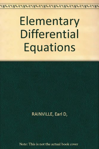 Imagen de archivo de Elementary Differential Equations a la venta por Ergodebooks