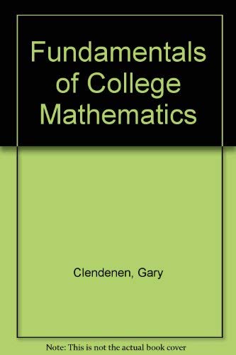 Imagen de archivo de Fundamentals of College Mathematics a la venta por HPB-Red