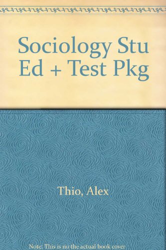 9780065011098: Sociology Stu Ed + Test Pkg