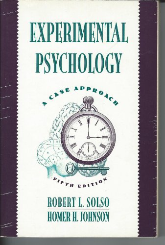 Stock image for Experimental Psychology : A Case Approach for sale by Better World Books