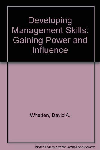 Imagen de archivo de Developing Management Skills: Gaining Power and Influence a la venta por HPB-Red