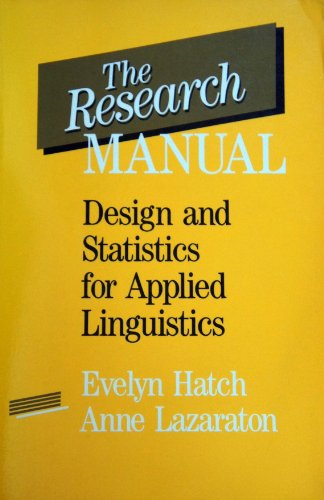 Beispielbild fr The Research Manual: Design and Statistics for Applied Linguistics zum Verkauf von ThriftBooks-Atlanta