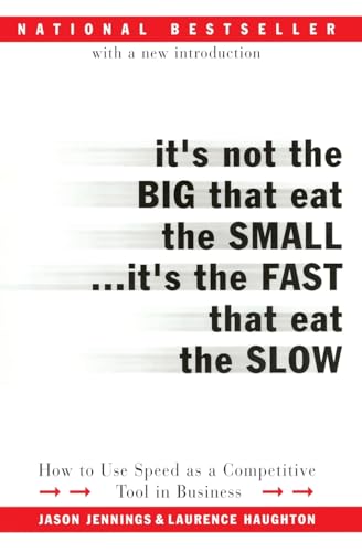 Beispielbild fr It's Not the Big That Eat the Small. It's the Fast That Eat the Slow : How to Use Speed as a Competitive Tool in Business zum Verkauf von Better World Books