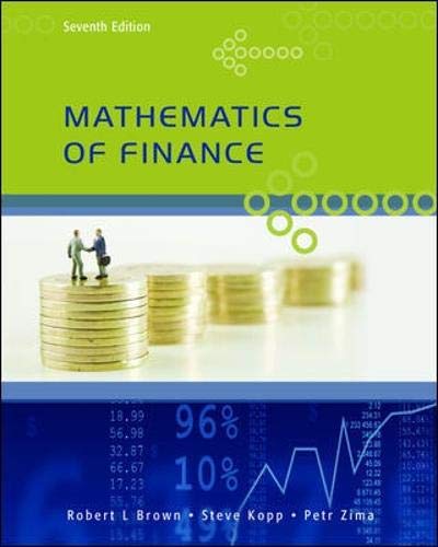 9780070000186: Mathematics of Finance, Seventh Edition