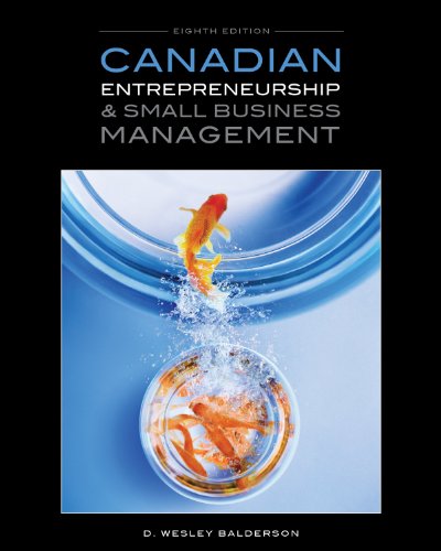 Imagen de archivo de Canadian Entrepreneurship and Small Business Management a la venta por Better World Books