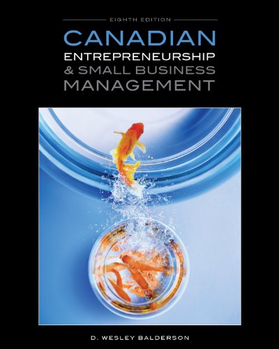 Stock image for Canadian Entrepreneurship and Small Business Management for sale by Better World Books