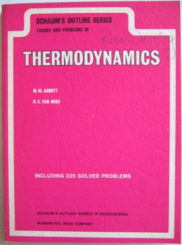 Stock image for Theory and Problems of Thermodynamics (Schaum's Outline Series in Engineering) for sale by Persephone's Books