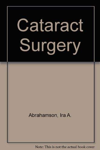 Beispielbild fr Cataract Surgery zum Verkauf von Phatpocket Limited