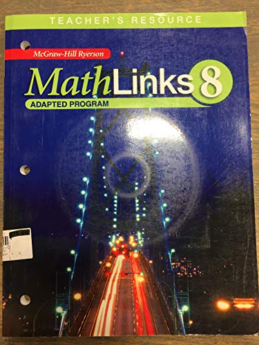 Beispielbild fr Mathlinks 8 Adapted Program Teacher's Resource zum Verkauf von Textbook Pro