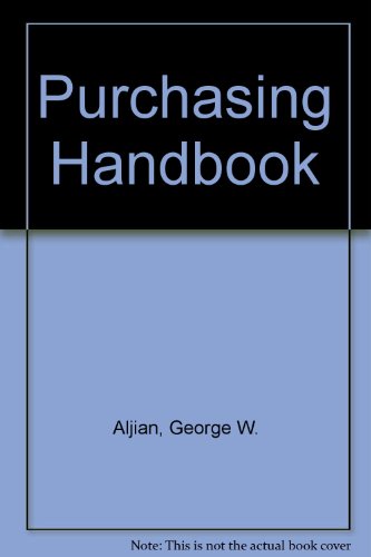 Beispielbild fr Purchasing Handbook zum Verkauf von HPB-Red
