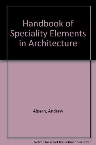 9780070013605: Handbook of Speciality Elements in Architecture