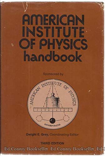 Stock image for American Institute of Physics Handbook for sale by Better World Books