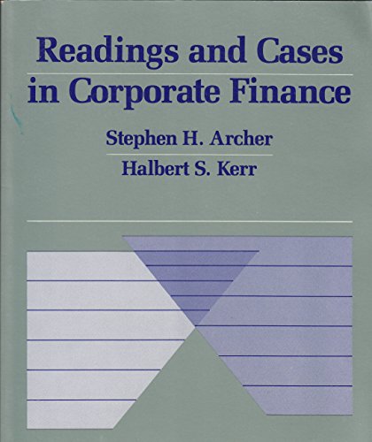 Beispielbild fr Readings and Cases in Corporate Finance zum Verkauf von NEPO UG