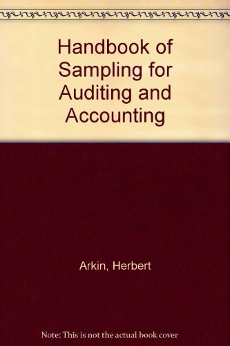 Beispielbild fr Handbook of Sampling for Auditing and Accounting zum Verkauf von Better World Books