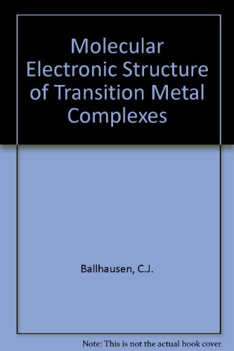 9780070034952: Molecular electronic structures of transition metal complexes