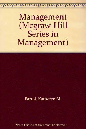 Imagen de archivo de Management (Mcgraw-Hill Series in Management) a la venta por BookHolders