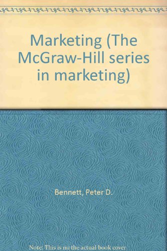 Imagen de archivo de Marketing (MCGRAW HILL SERIES IN MARKETING) a la venta por Grants Books
