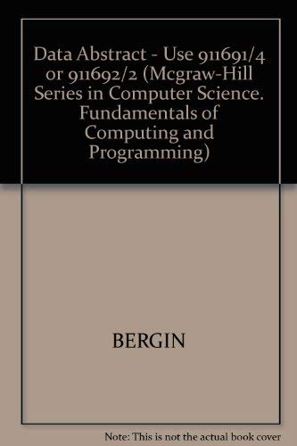 9780070049567: Data Abstraction and Object Pascal: The Object-Oriented Approach Using C (McGraw-Hill Series in Computer Science. Fundamentals of Computing and Programming)