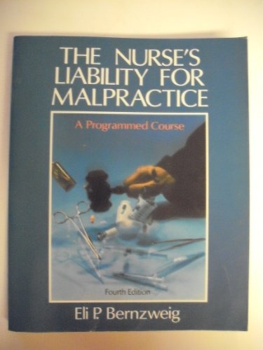 Beispielbild fr The Nurse's Liability for Malpractice zum Verkauf von Better World Books