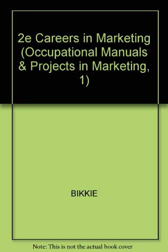 9780070052369: 2e Careers in Marketing (Occupational Manuals & Projects in Marketing, 1)