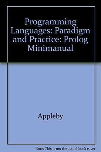 9780070053199: Programming Languages: Paradigm and Practice: Prolog Minimanual