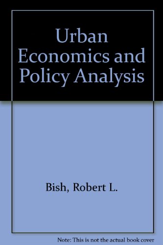 Stock image for Urban Economics and Policy Analysis for sale by BookHolders