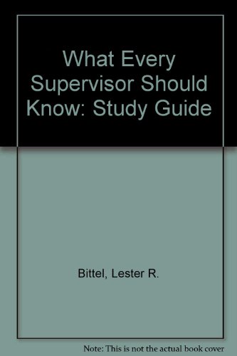 9780070055810: Study Guide (What Every Supervisor Should Know)