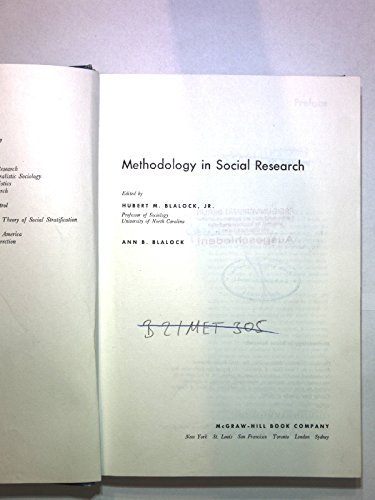 Beispielbild fr Methodology in Social Research zum Verkauf von ThriftBooks-Atlanta