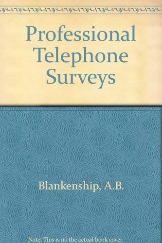Imagen de archivo de Professional Telephone Surveys a la venta por medimops