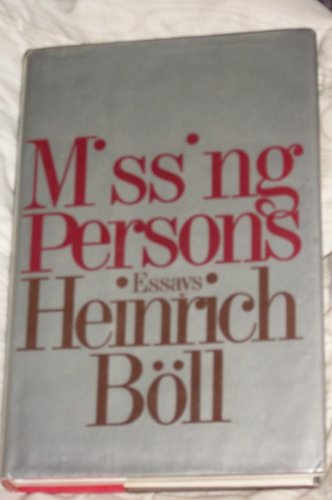 Beispielbild für Missing Persons zum Verkauf von Better World Books