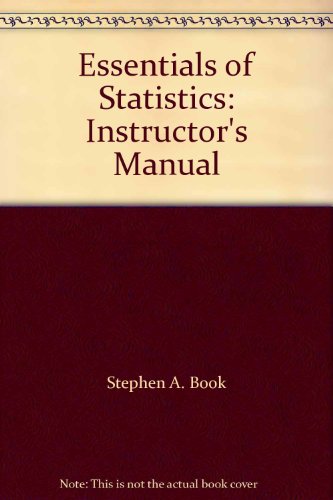 9780070064652: Instructor's Manual (Essentials of Statistics)