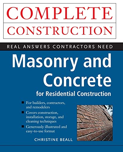 9780070067066: Masonry and Concrete (Complete Construction)