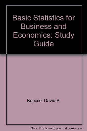 9780070067271: Study Guide to Accompany Bowen/Starr: Basic Statistics for Business and Economics