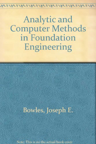 Beispielbild fr Analytical and computer methods in foundation engineering zum Verkauf von HPB-Red