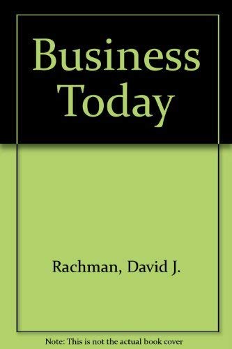 Imagen de archivo de Business Today a la venta por Better World Books