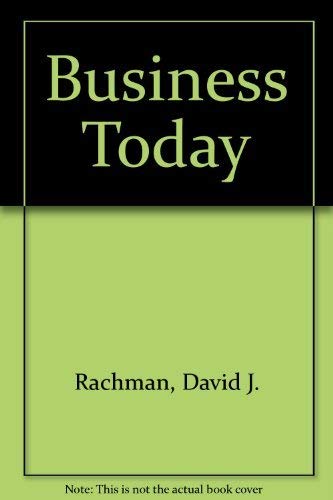 Stock image for Business Today for sale by Better World Books: West