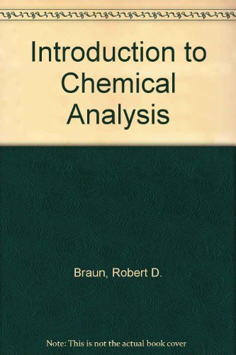 Imagen de archivo de Introduction to Chemical Analysis a la venta por HPB-Red