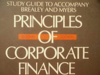 Imagen de archivo de Principles of Corporate Finance: Study Guide to Accompany Brealey and Myers a la venta por Wonder Book