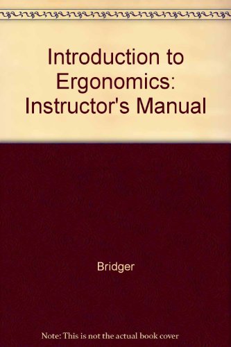 9780070077423: Introduction to Ergonomics: Instructor's Manual