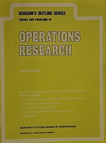 Imagen de archivo de Operations Research (Schaum's Outlines) a la venta por Wonder Book