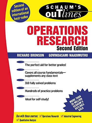 Imagen de archivo de Schaums Outline of Operations Research a la venta por Bulk Book Warehouse