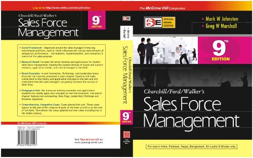 9780070080553: Sales Force Management (Sie) 9E