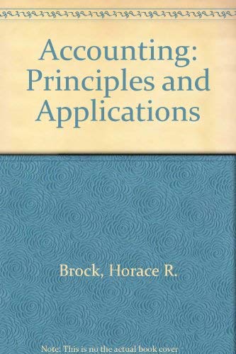 Imagen de archivo de Accounting: Principles and applications a la venta por Wonder Book