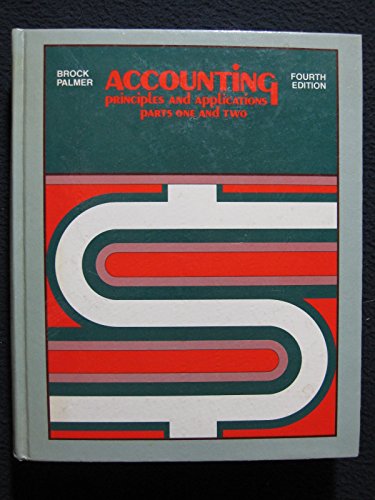 Beispielbild fr Accounting: Charles Earl Palmer, Horace R. Brock (Binding Unknown, 1981) zum Verkauf von The Yard Sale Store