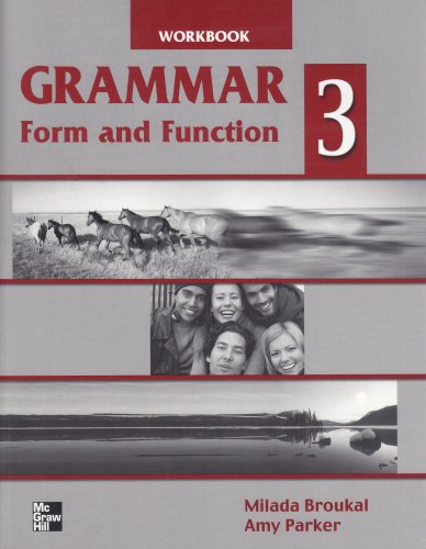 Imagen de archivo de Grammar: Form and Function, Book 3: Workbook a la venta por Decluttr