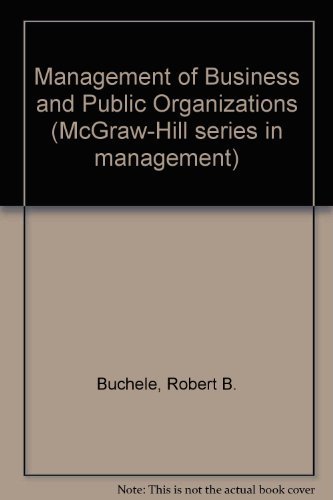 Imagen de archivo de Management of Business and Public Organizations a la venta por WorldofBooks