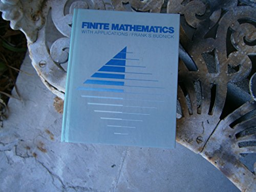 Imagen de archivo de Finite Mathematics: With Applications a la venta por K & L KICKIN'  BOOKS