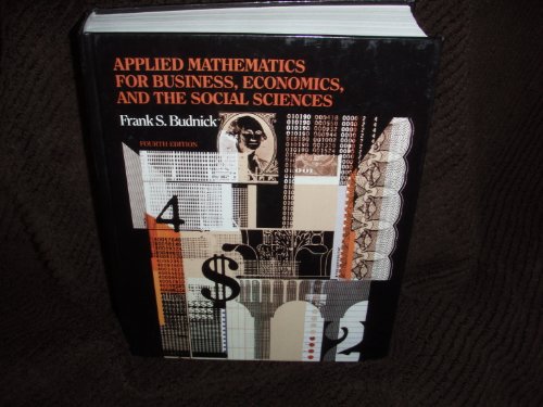 Stock image for Applied Mathematics for the Business, Economics and Social Sciences for sale by HPB-Red