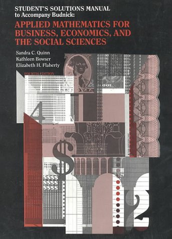 Imagen de archivo de Budnick's Applied Mathematics for Business, Economics and Social Sciences a la venta por HPB-Red